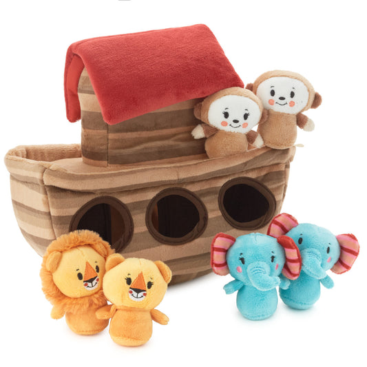 Noah's Ark and Animals Plush Playset, 7 Pieces