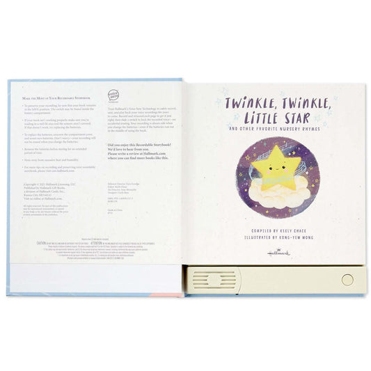 Twinkle, Twinkle, Little Star and Other Favorite Nursery Rhymes Recordable Storybook cover with charming star illustration and sound button.