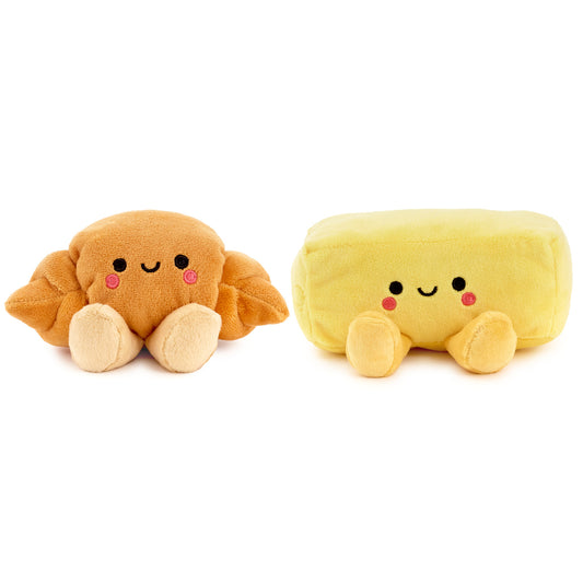 Better Together Croissant and Butter Magnetic Plush Pair, 2.5"