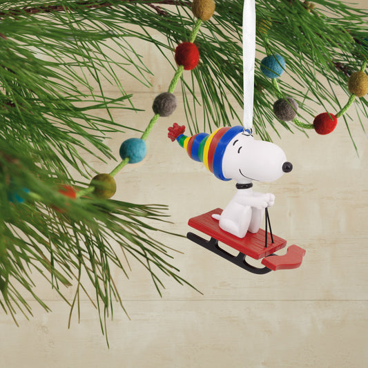Peanuts® Snoopy Sledding — Hallmark Christmas Ornament