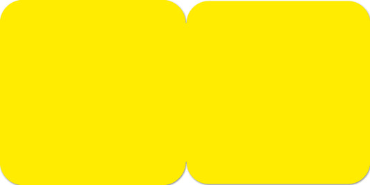 Hallmark x Guide Dogs Braille Birthday Card - Happy Happy in vivid yellow, flat lay view showcasing its bright colour.