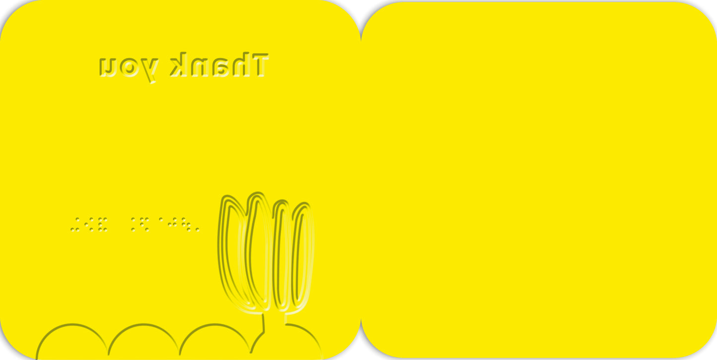 Hallmark x Guide Dogs Braille Greeting Card - Thank You