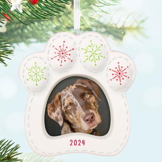Happy Dog Photo Frame (Porcelain) — Hallmark Keepsake Christmas Ornament