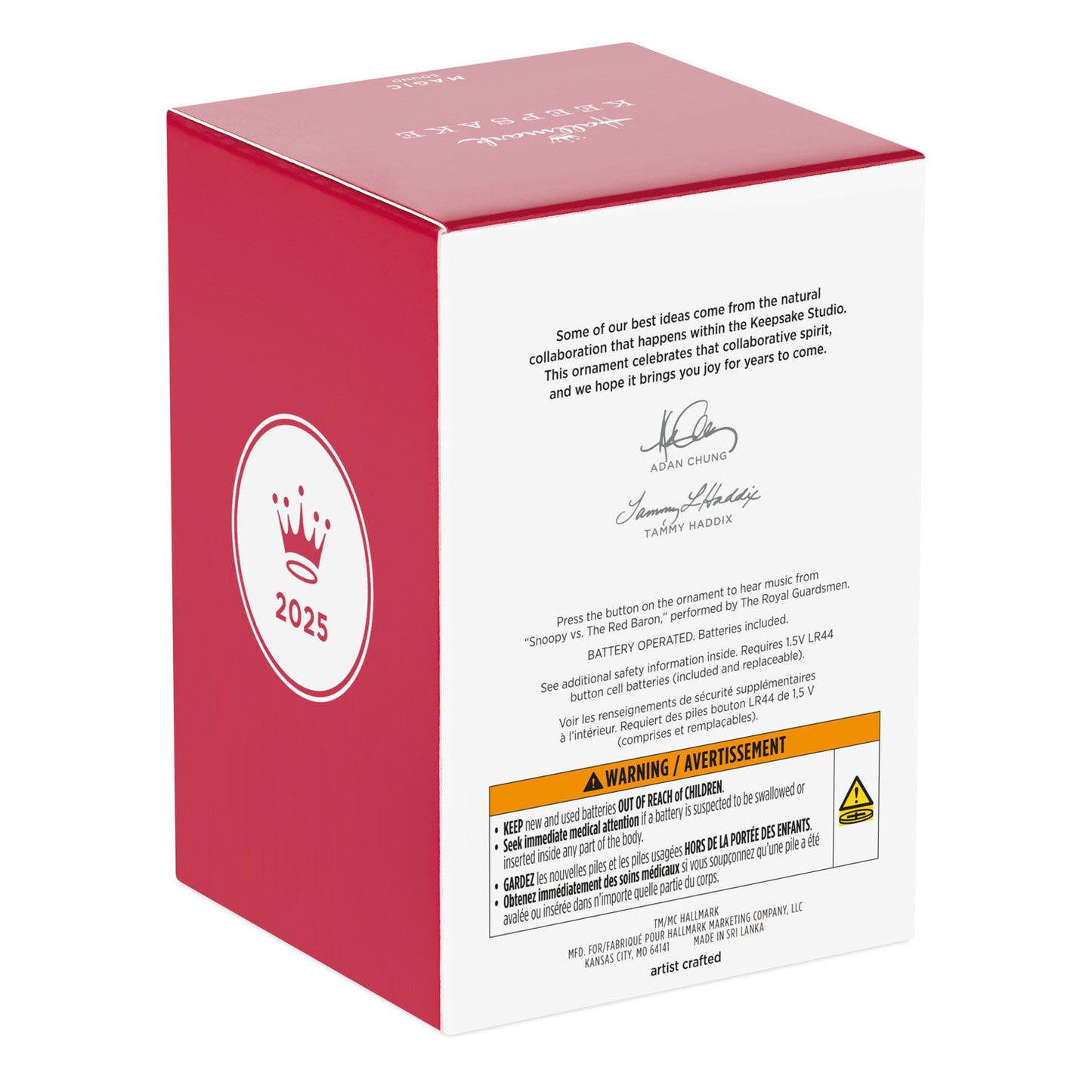 Peanuts® 75th Anniversary, Snoopy as The Flying Ace Musical Ornament — 2025 Hallmark Keepsake Christmas Ornament