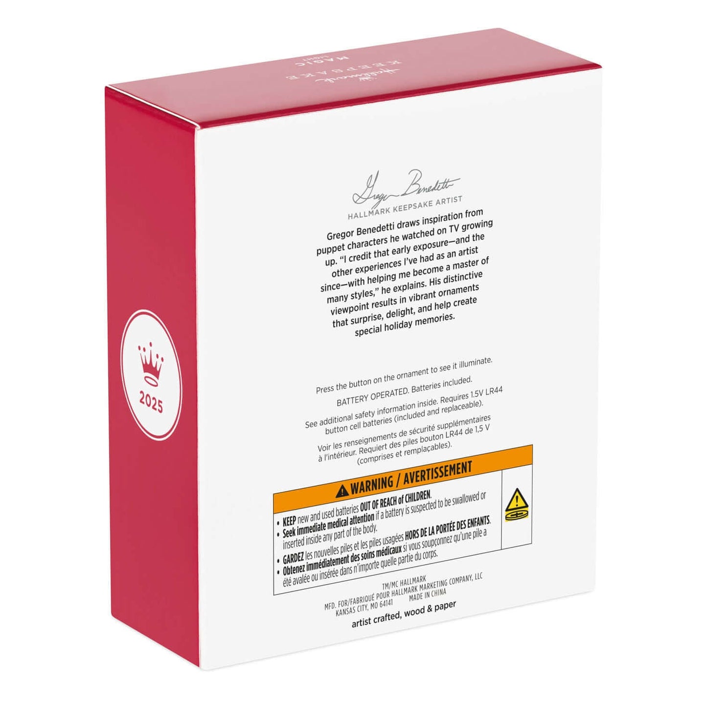 Disney, Pinocchio 85th Anniversary Geppetto’s Wish Come True Papercraft With Light — 2025 Hallmark Keepsake Christmas Ornament