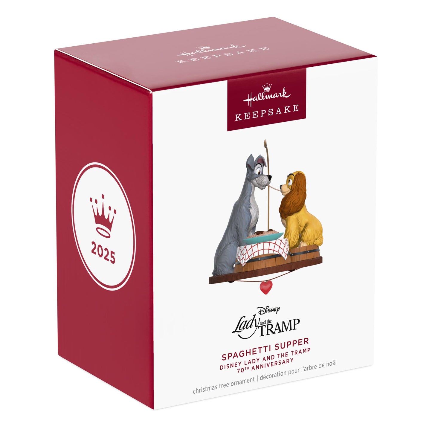 Disney Lady and the Tramp 70th Anniversary, Spaghetti Supper — 2025 Hallmark Keepsake Christmas Ornament