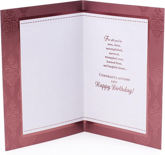 Hallmark 70th Birthday Greeting Card (Scrollwork Pattern)