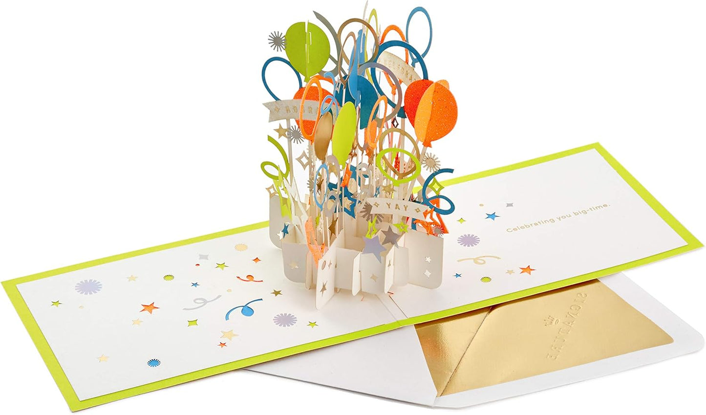 Hallmark Signature Paper Wonder Pop Up Congratulations or Birthday Card (Celebrate)