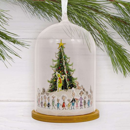 Dr. Seuss's How the Grinch Stole Christmas! Whoville Christmas Tree Cloche, Glass and Paper - Hallmark Christmas Ornament