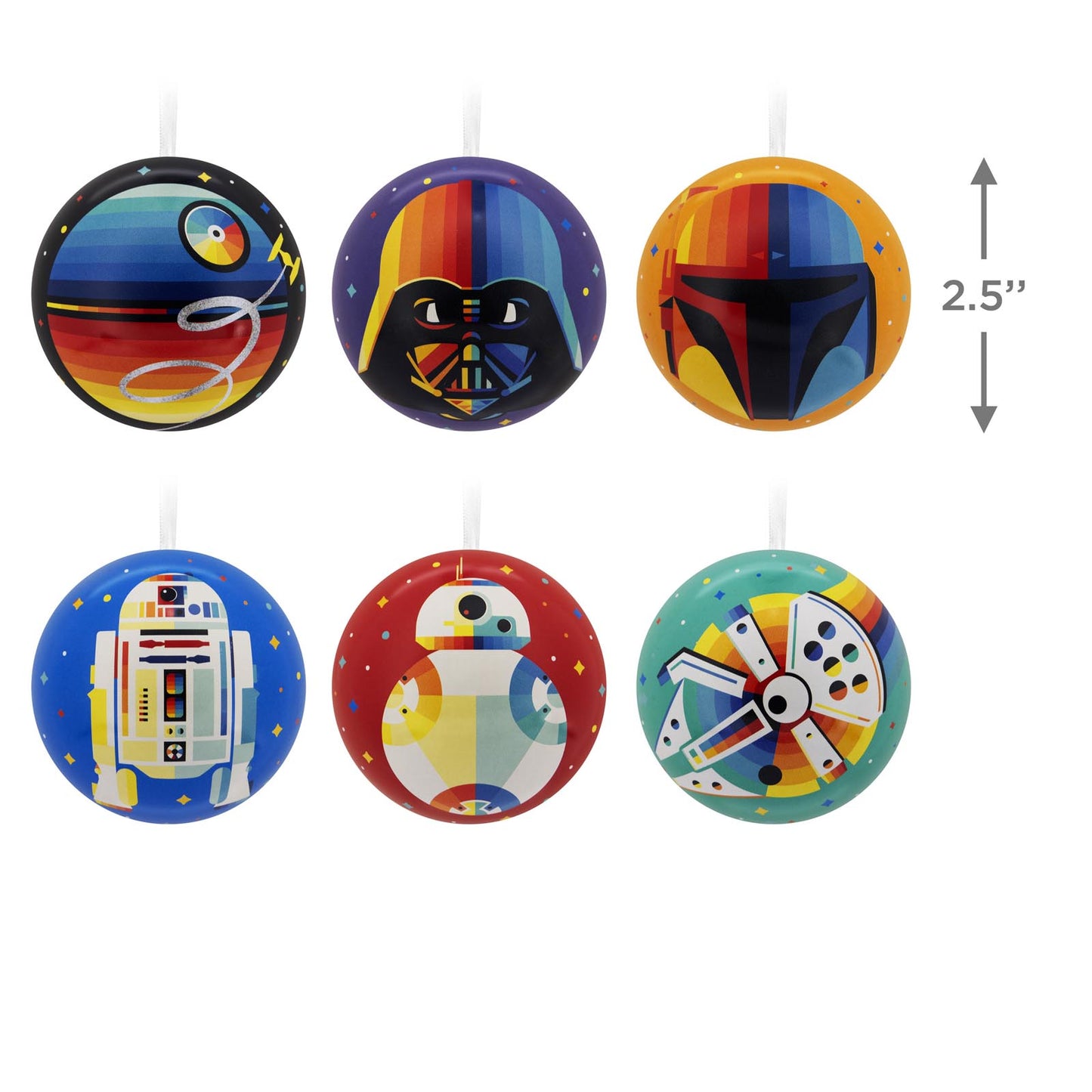 Star Wars™, Tin Ball, Set of 12 - Hallmark Christmas Ornament