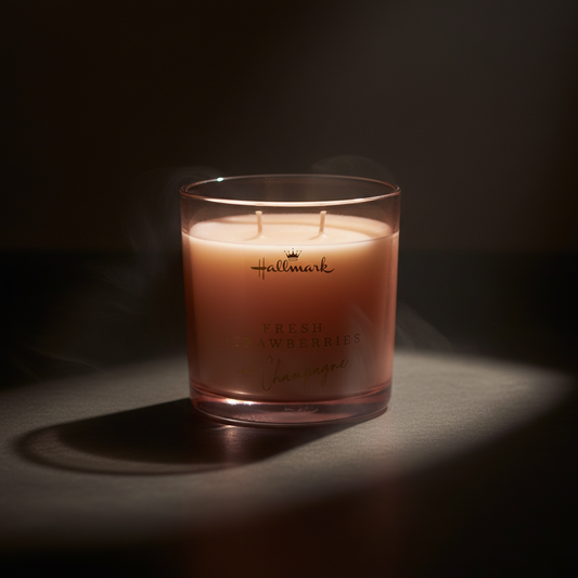 Hallmark Essential Oil Australian Soy Wax Candle - Fresh Strawberries & Champagne