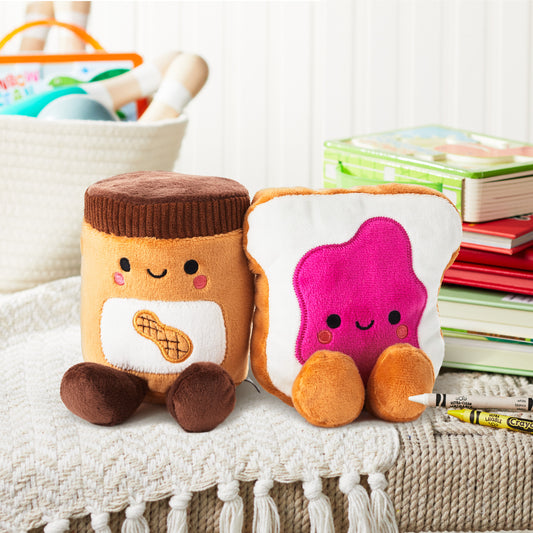 Better Together Peanut Butter and Jelly Magnetic Plush Pair, 5"
