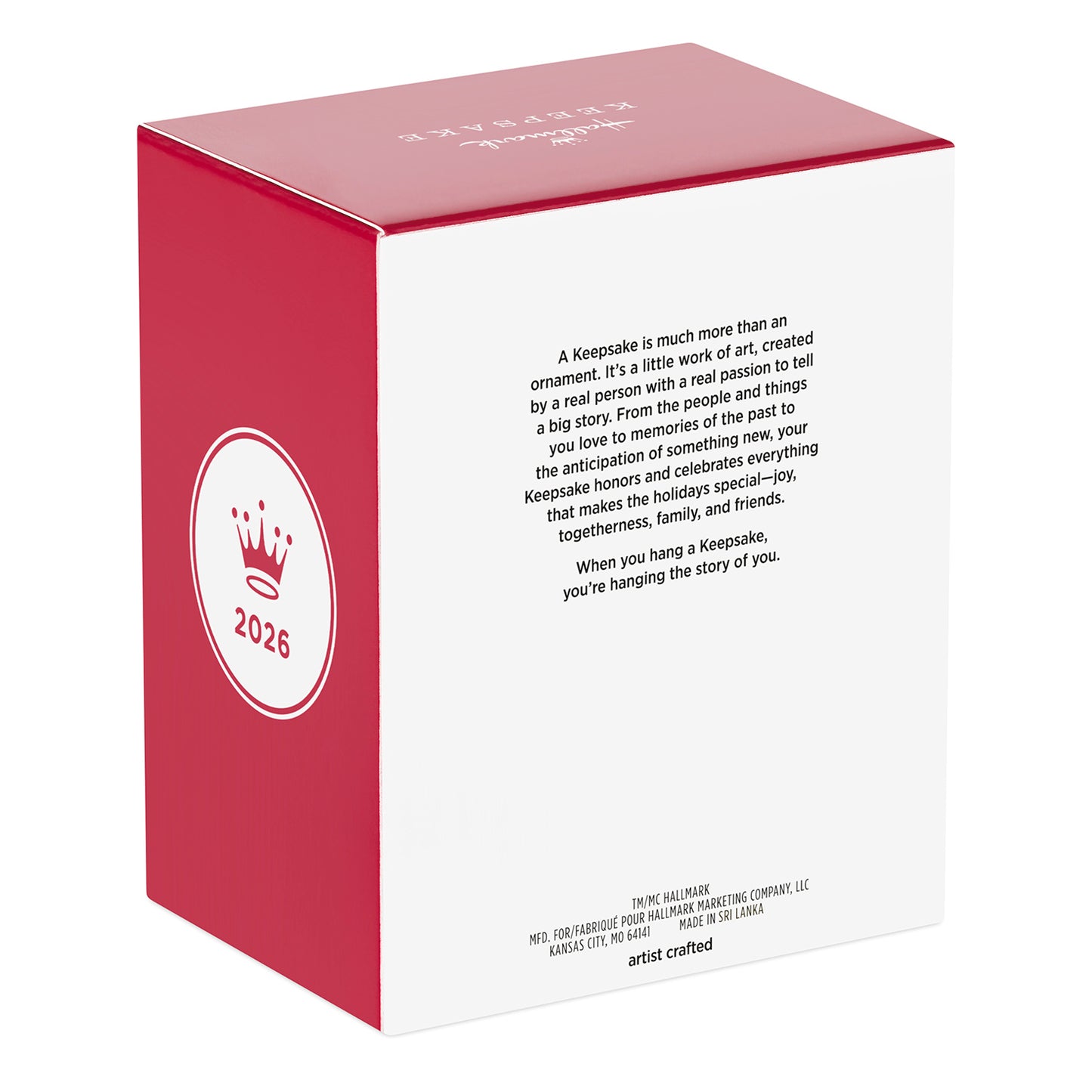 Disney Alice in Wonderland 75th Anniversary An Extraordinary Situation — 2026 Hallmark Keepsake Christmas Ornament packaging view with 2026 hallmark logo.