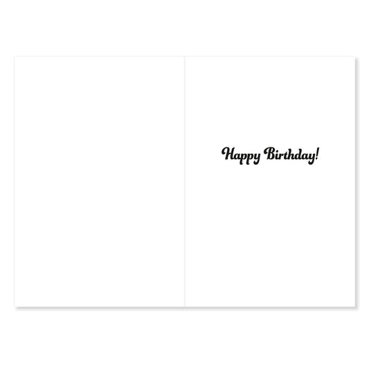 Connections from Hallmark Age 3 Birthday Card - Disney Minnie Mouse inside view featuring the message 'Happy Birthday!' in elegant black font