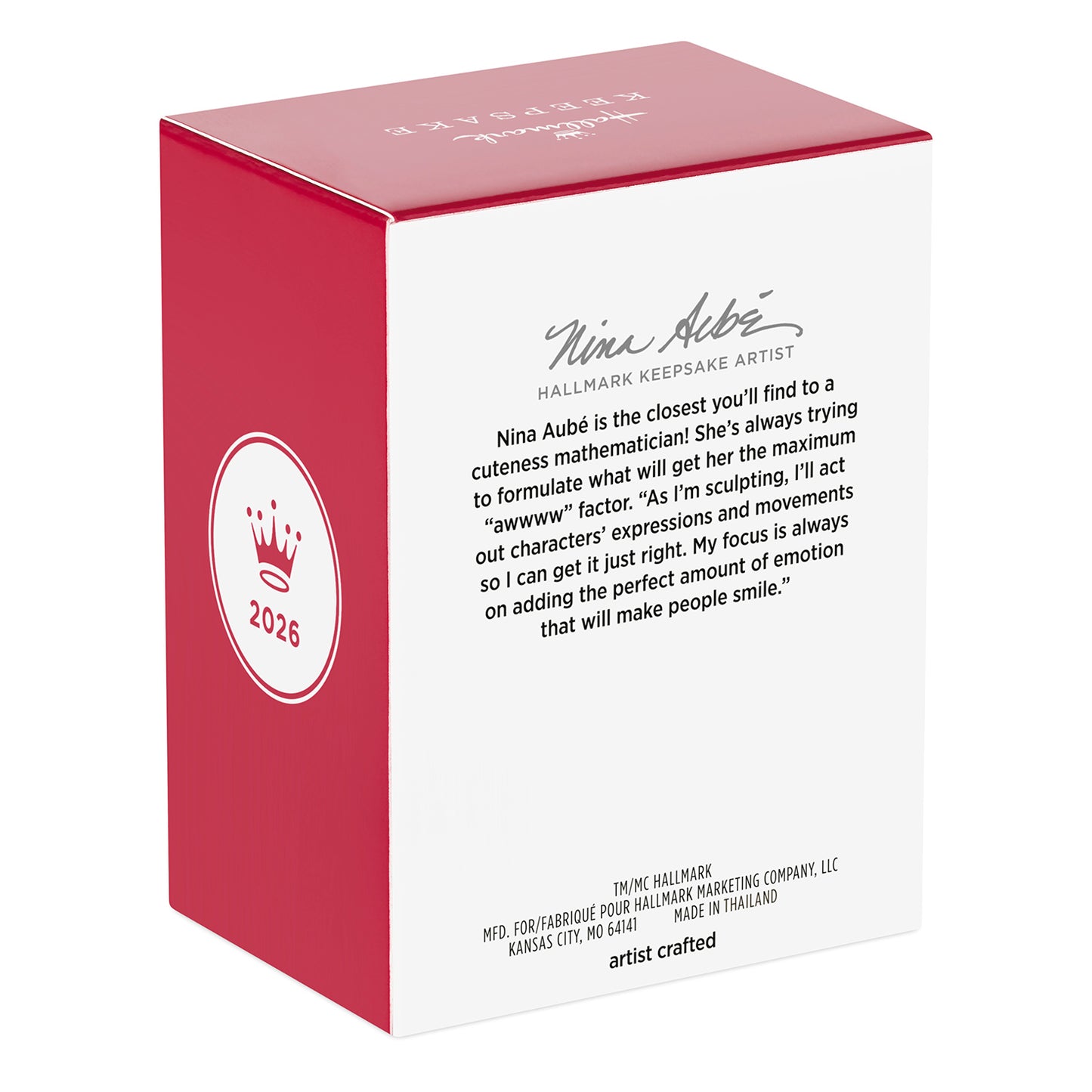 Disney Winnie the Pooh Baby's First Christmas 2026 — 2026 Hallmark Keepsake Christmas Ornament decorative box featuring artist details and year dates.