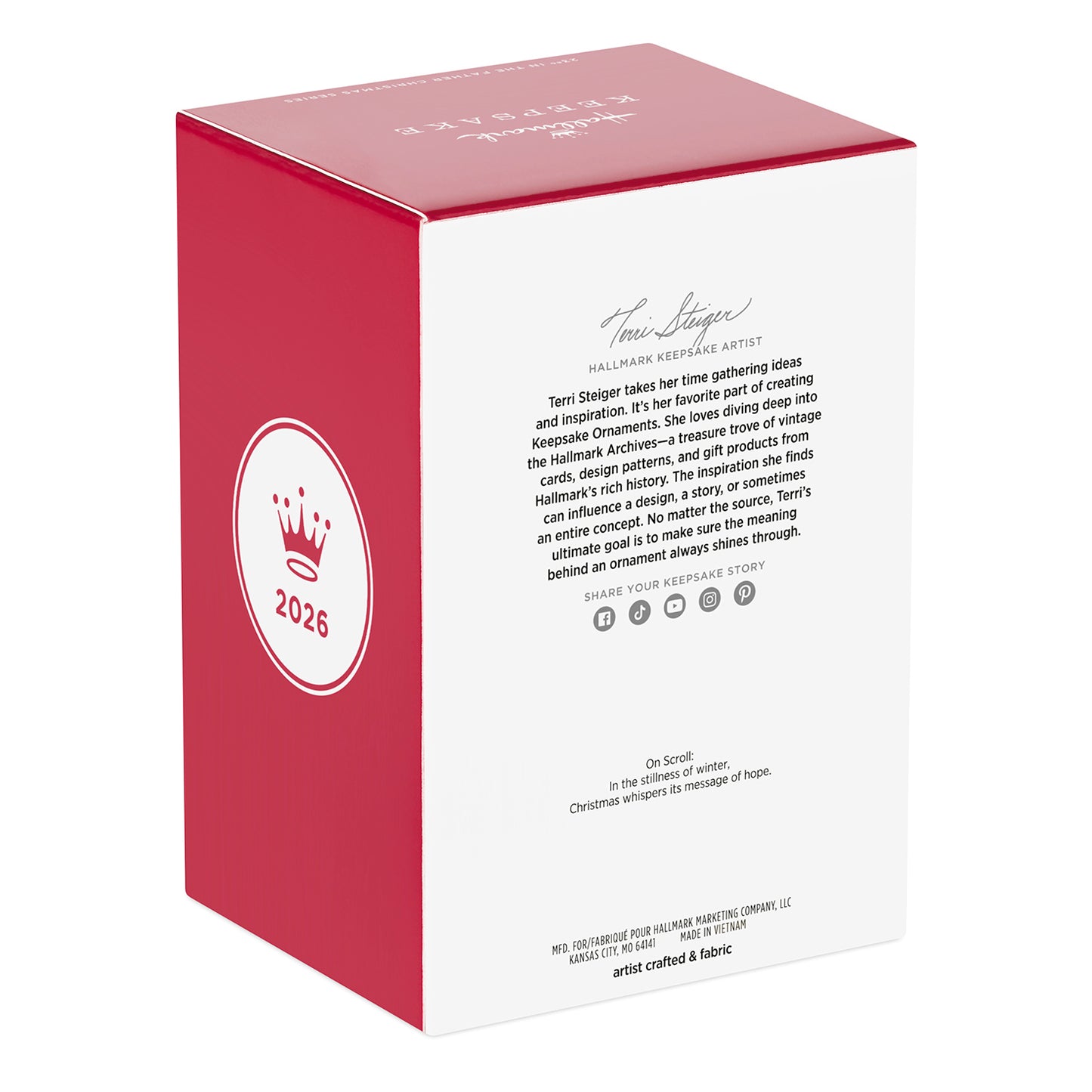 Father Christmas, 23rd in the series — 2026 Hallmark Keepsake Christmas Ornament, detailed red packaging, product information visible.