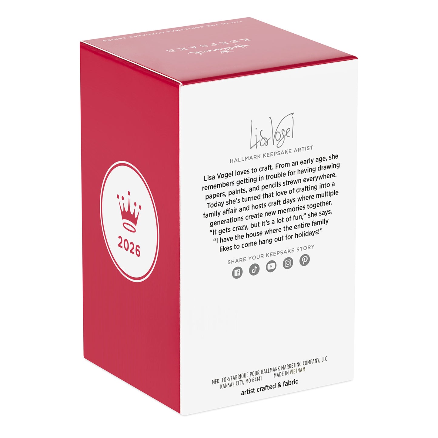 Christmas Cupcakes Ho-Ho-Holiday Sweetness, 17th in the Series — 2026 Hallmark Keepsake Christmas Ornament packaging view with artwork and details.