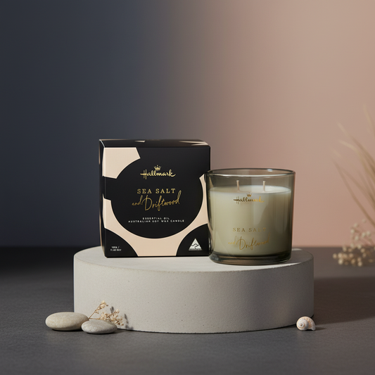 Hallmark Essential Oil Australian Soy Wax Candle - Sea Salt & Driftwood