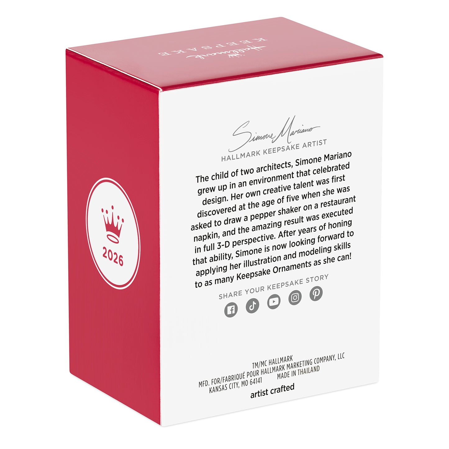 Adventure Time™ Finn and Jake — 2026 Hallmark Keepsake Christmas Ornament, decorative packaging, artist Simone Mariano signature detail.
