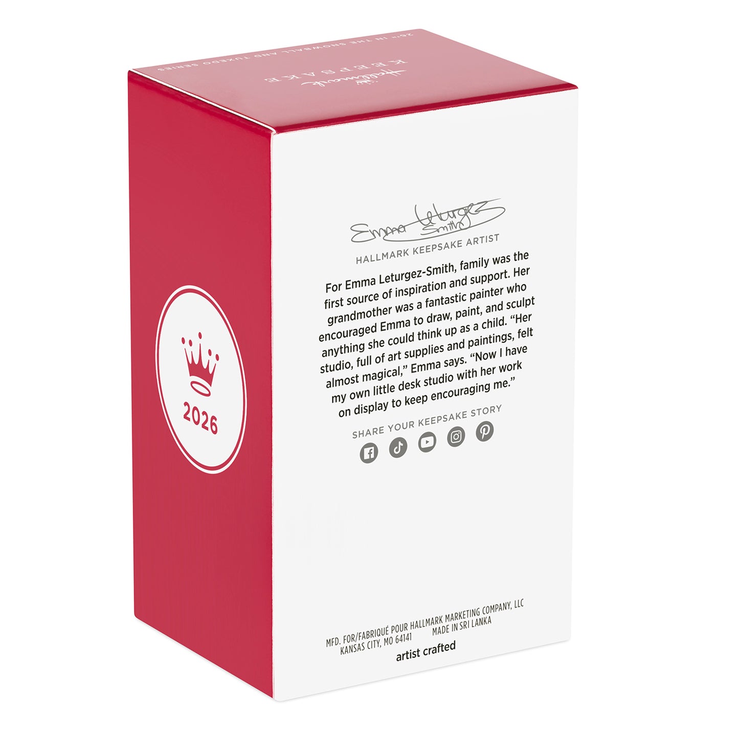 Snowball and Tuxedo Gift Givers, 26th in the series — 2026 Hallmark Keepsake Christmas Ornament box packaging, featuring artist detail and numbered year.