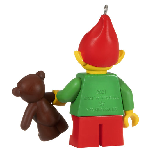 Keepsake LEGO® Ornament - Elf and Teddy Minifigure Design — 2026 Hallmark Keepsake Christmas Ornament