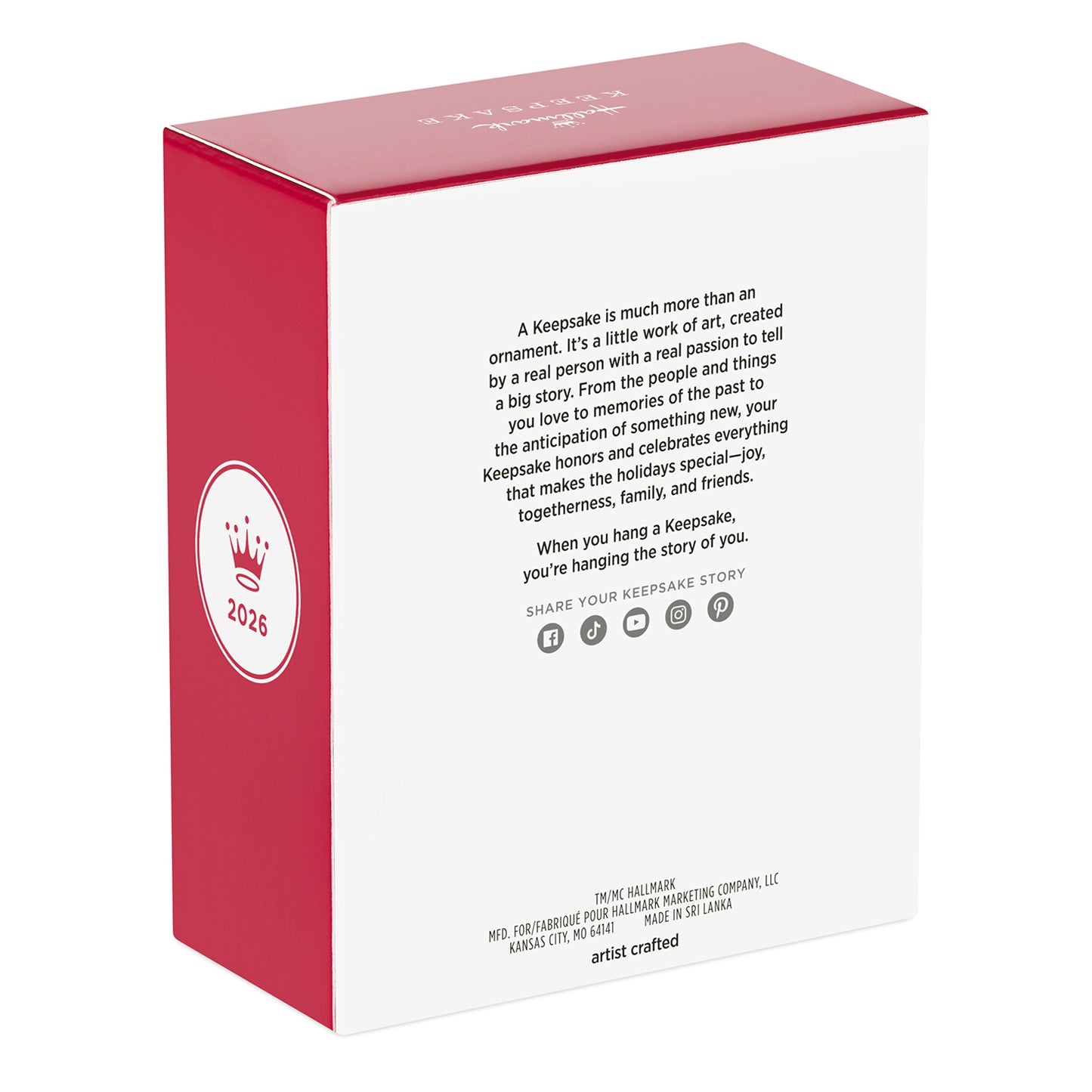 Hasbro® My Little Pony® Transformers™ My Little Prime — 2026 Hallmark Keepsake Christmas Ornament box packaging with text details.