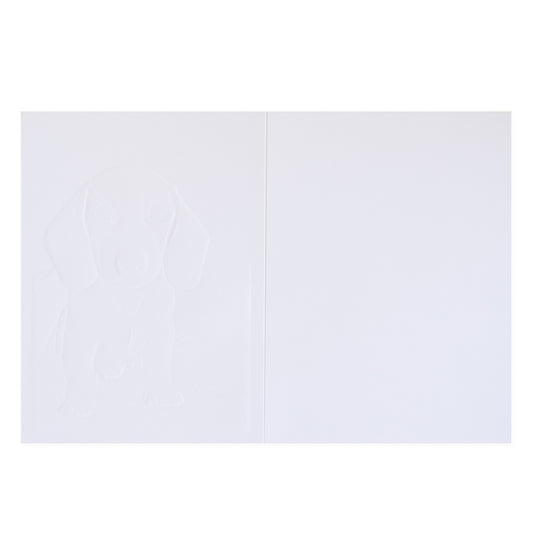 Hallmark Colossal Farewell Greeting Card - Cute Dog, blank inside with embossed puppy design, suitable for personal messages.