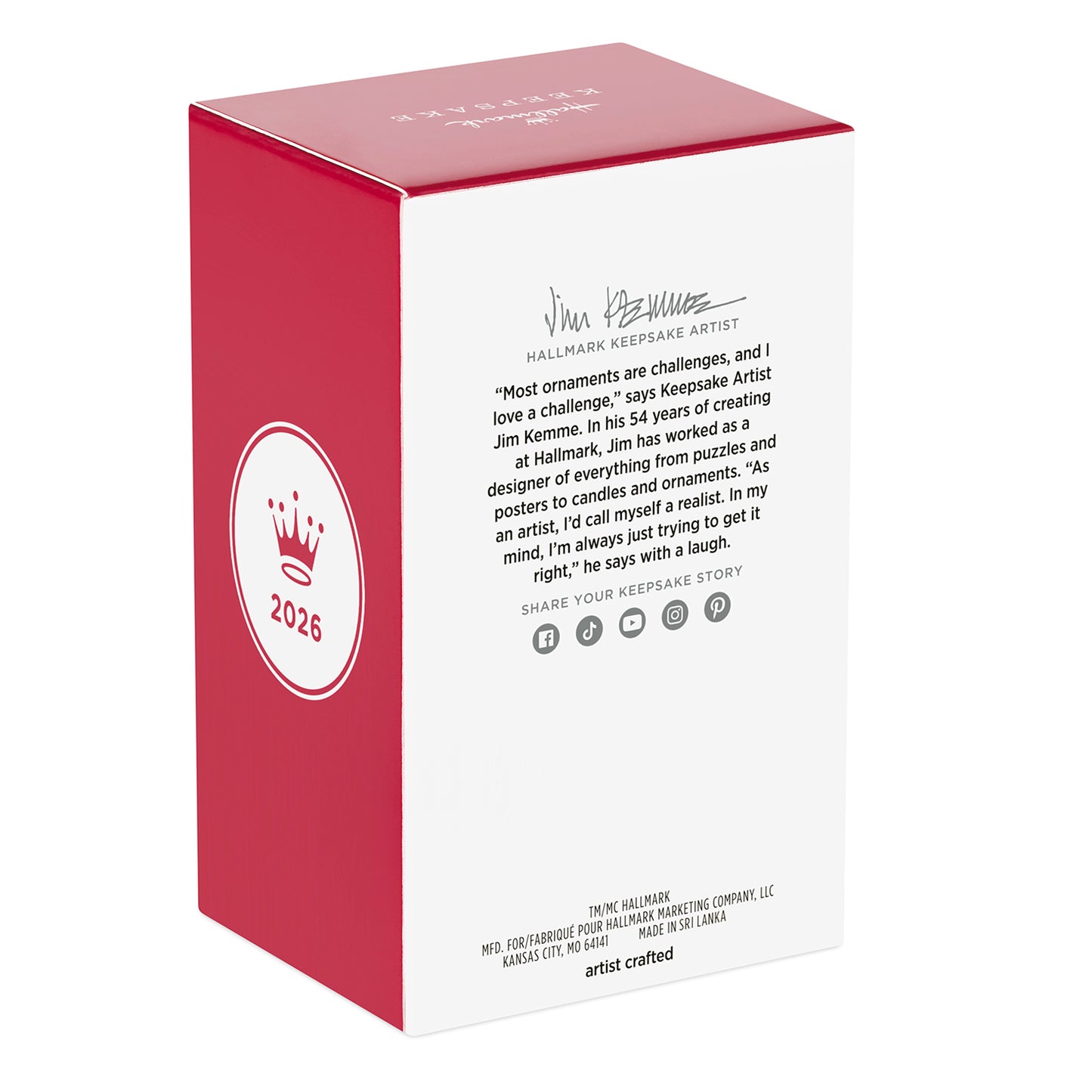 The Peanuts Gang More Marshmallows, Please! — 2026 Hallmark Keepsake Christmas Ornament box design featuring artist's signature and 2026 year.