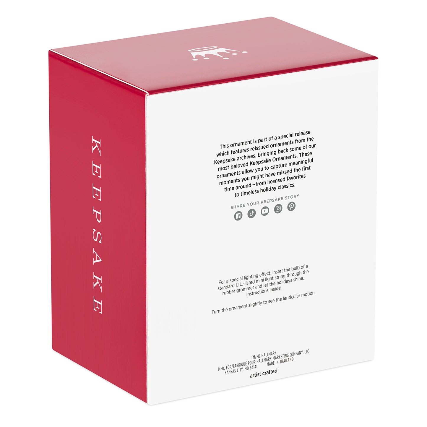 The Year Without a Santa Claus Hello? This is Mrs. Claus — 2026 Hallmark Keepsake Christmas Ornament packaging detail, featuring a festive red box.