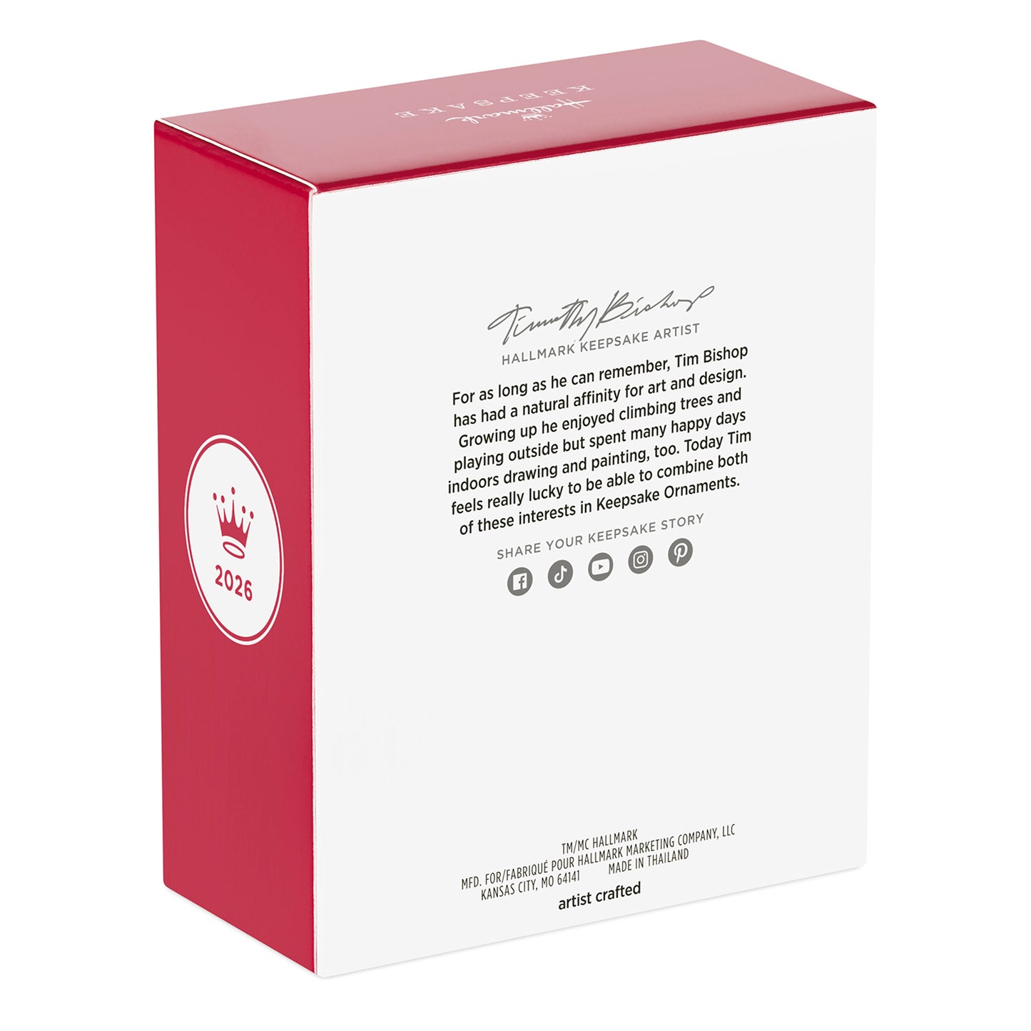 Harry Potter and the Chamber of Secrets™ Defeating the Basilisk — 2026 Hallmark Keepsake Christmas Ornament box back view with artist information.