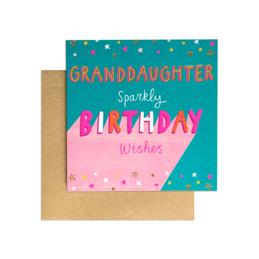 Colourful Birthday Card for Granddaughter