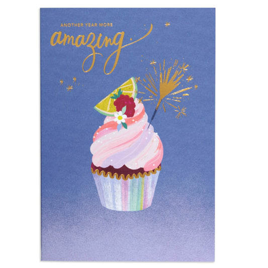 Another Year More Amazing Cupcake Birthday Card