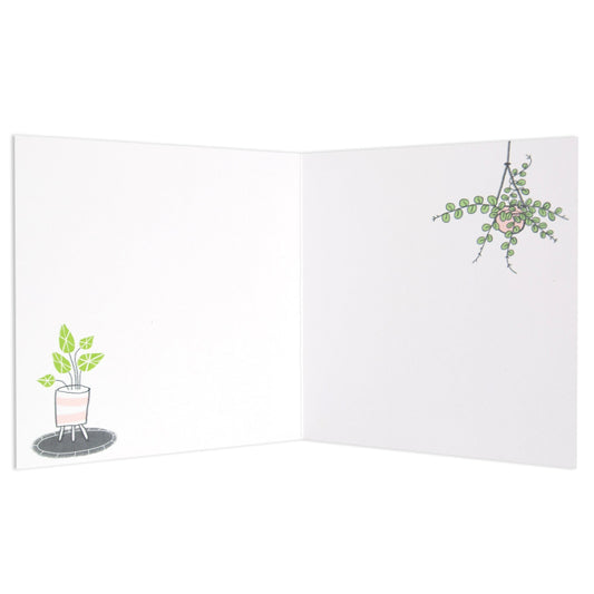 Beautiful Plant Lady Illustrations Blank Card