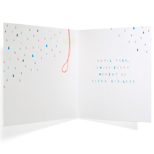 Almost Here Neon Baby Shower Card