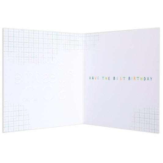 Super Awesome Bright Colourful Birthday Card for Son