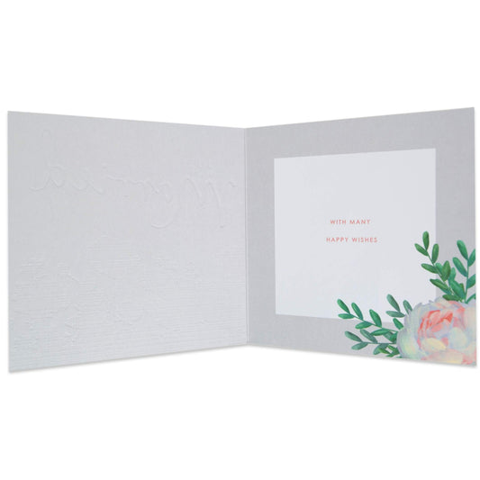 Just Married Floral Wedding Congratulations Card