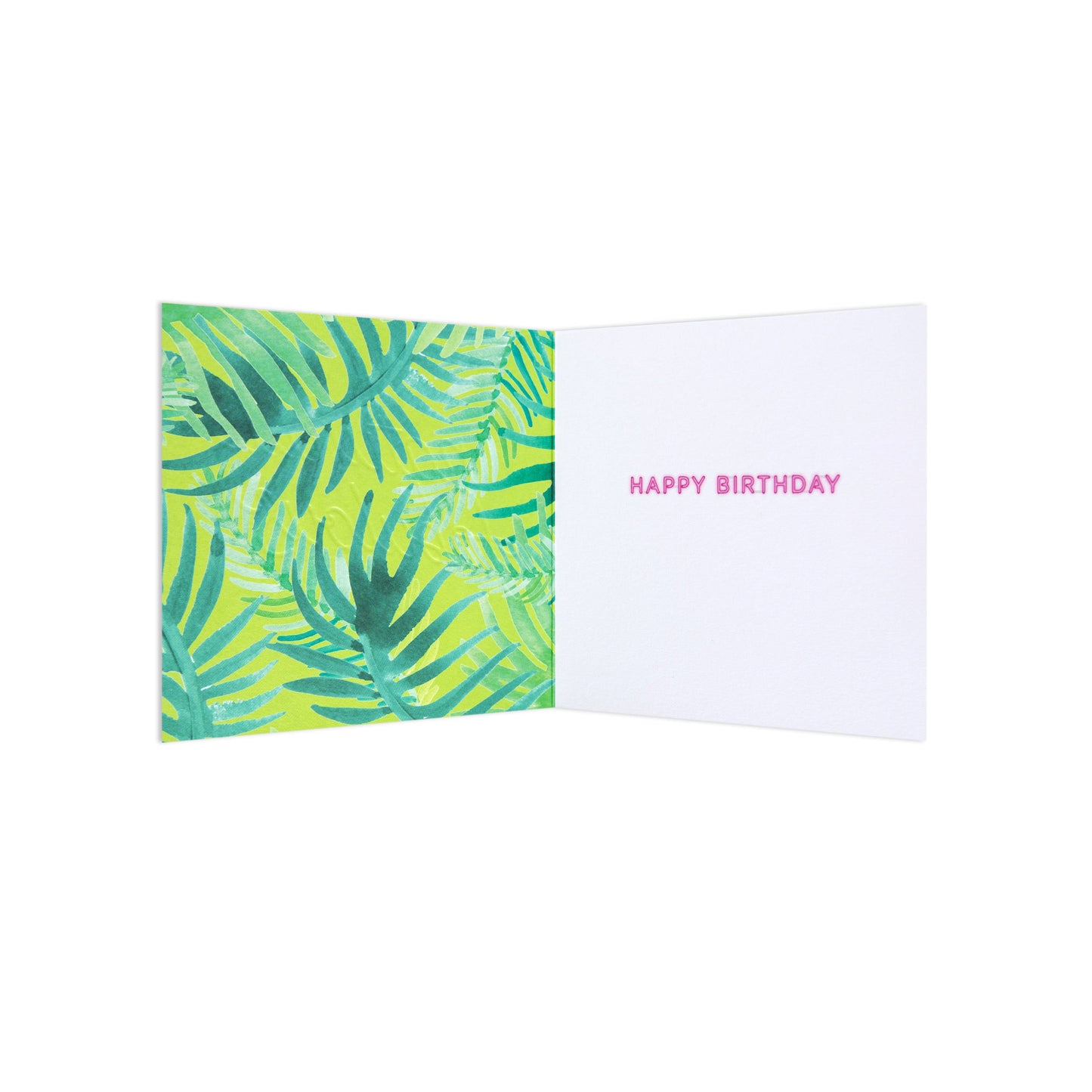 Fabulous Neon Fern Birthday Card