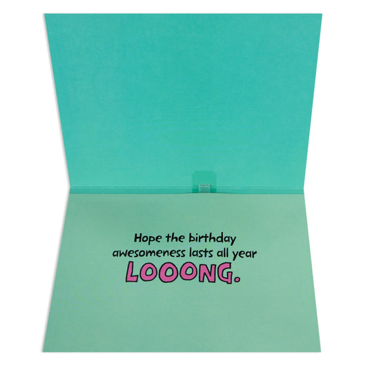 Atomic Dachshund Dog Fun Colourful Interactive Birthday Card