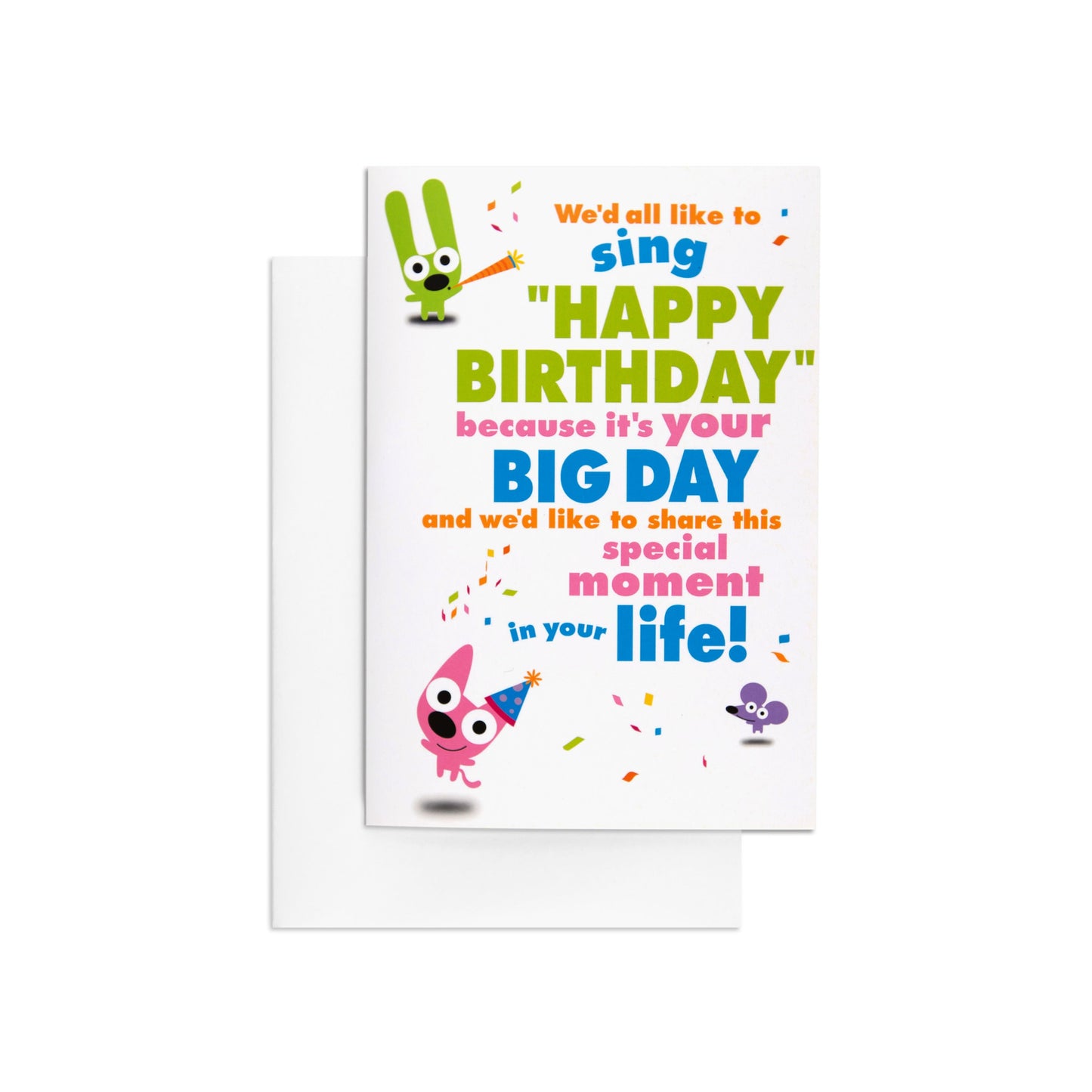 hoops&yoyo™ Pass the Cake Colourful Interactive Birthday Card