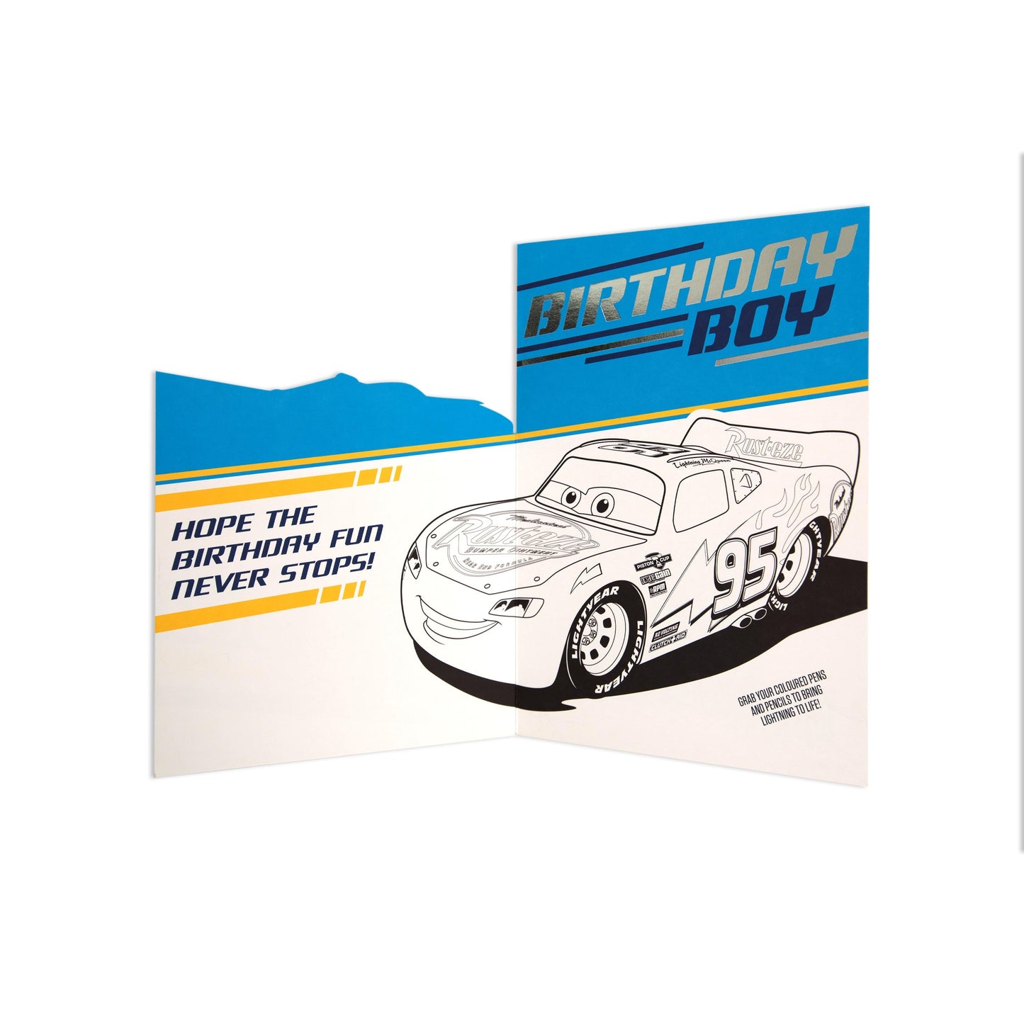 Fun & Special Disney Pixar Cars Birthday Boy Activity Card