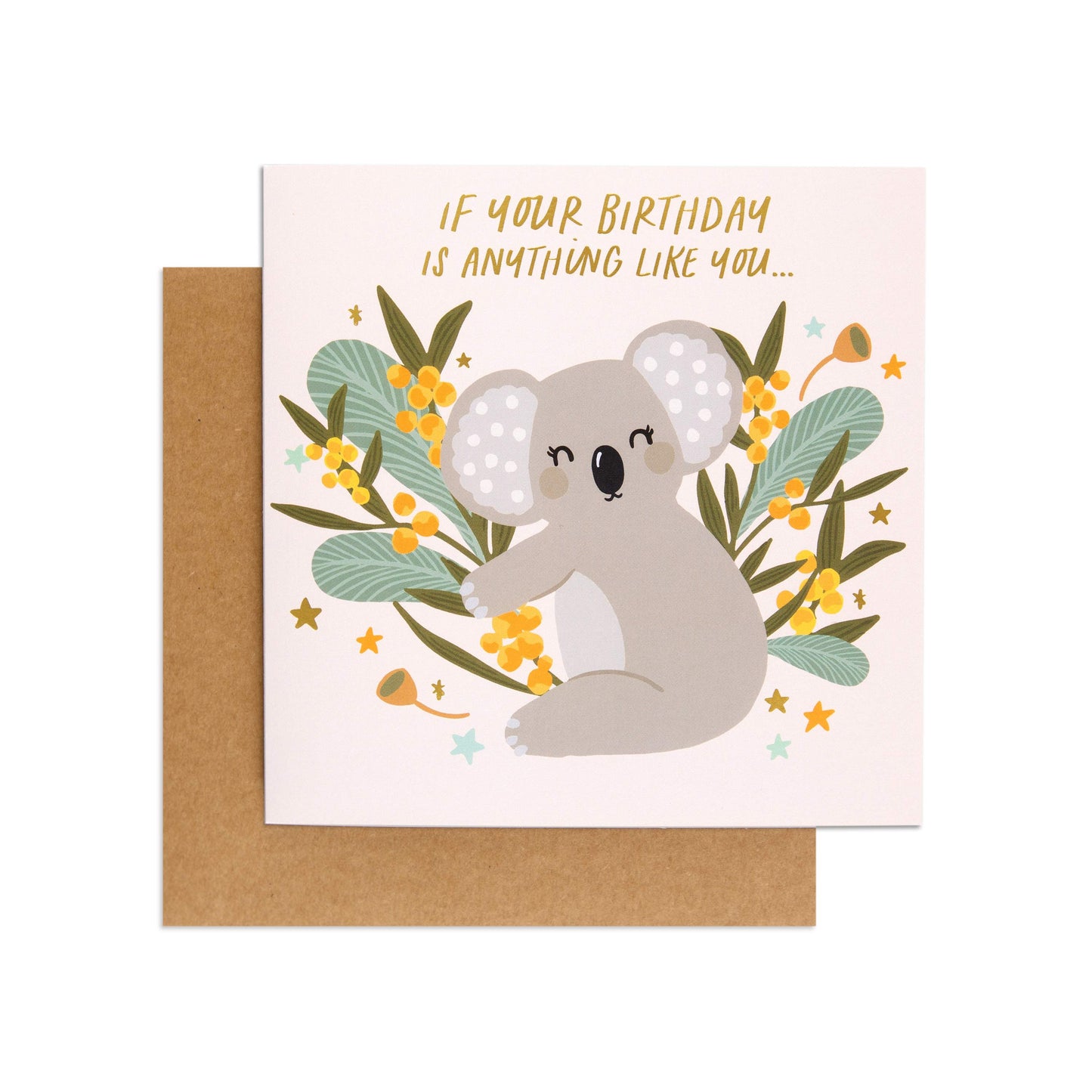 Australian Spirit Bush Buddies Birthday Card - Koala he