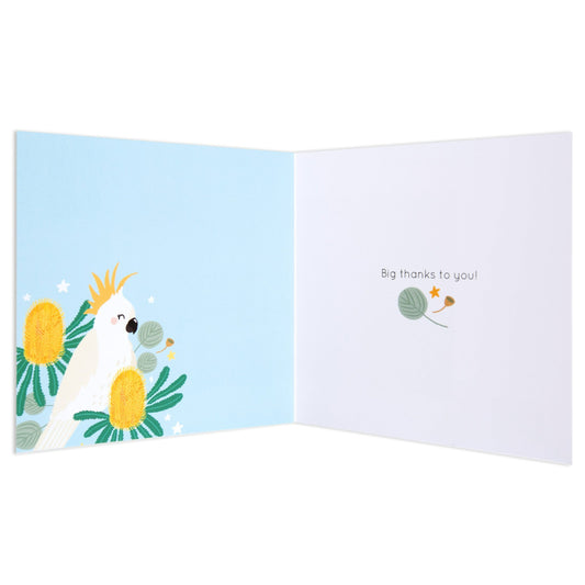 Australian Spirit Bush Buddies Thank You Card - Cockatoo
