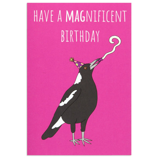 Australian Spirit Good On Ya Birthday Card - Magpie
