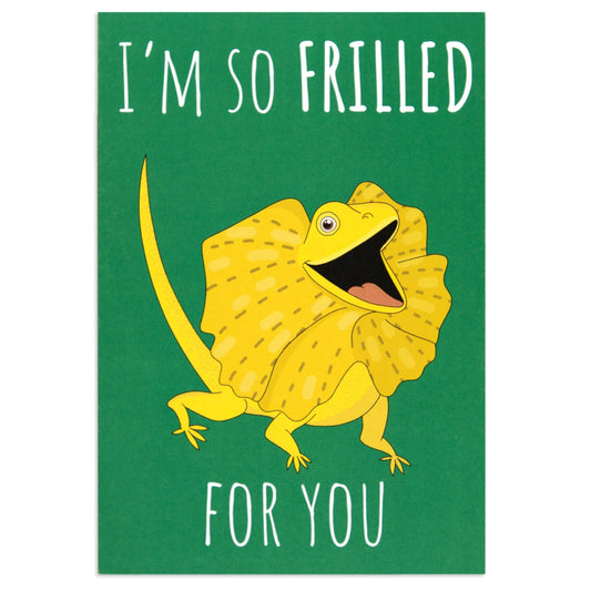 Australian Spirit Good On Ya Congratulations Card - Frilled Neck Lizard