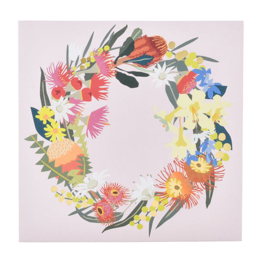 Hallmark Christmas Card  - Floral Wreath by Leah Bartholomew