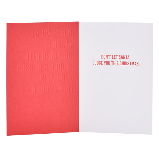 Hallmark Christmas Card  - Naughty List
