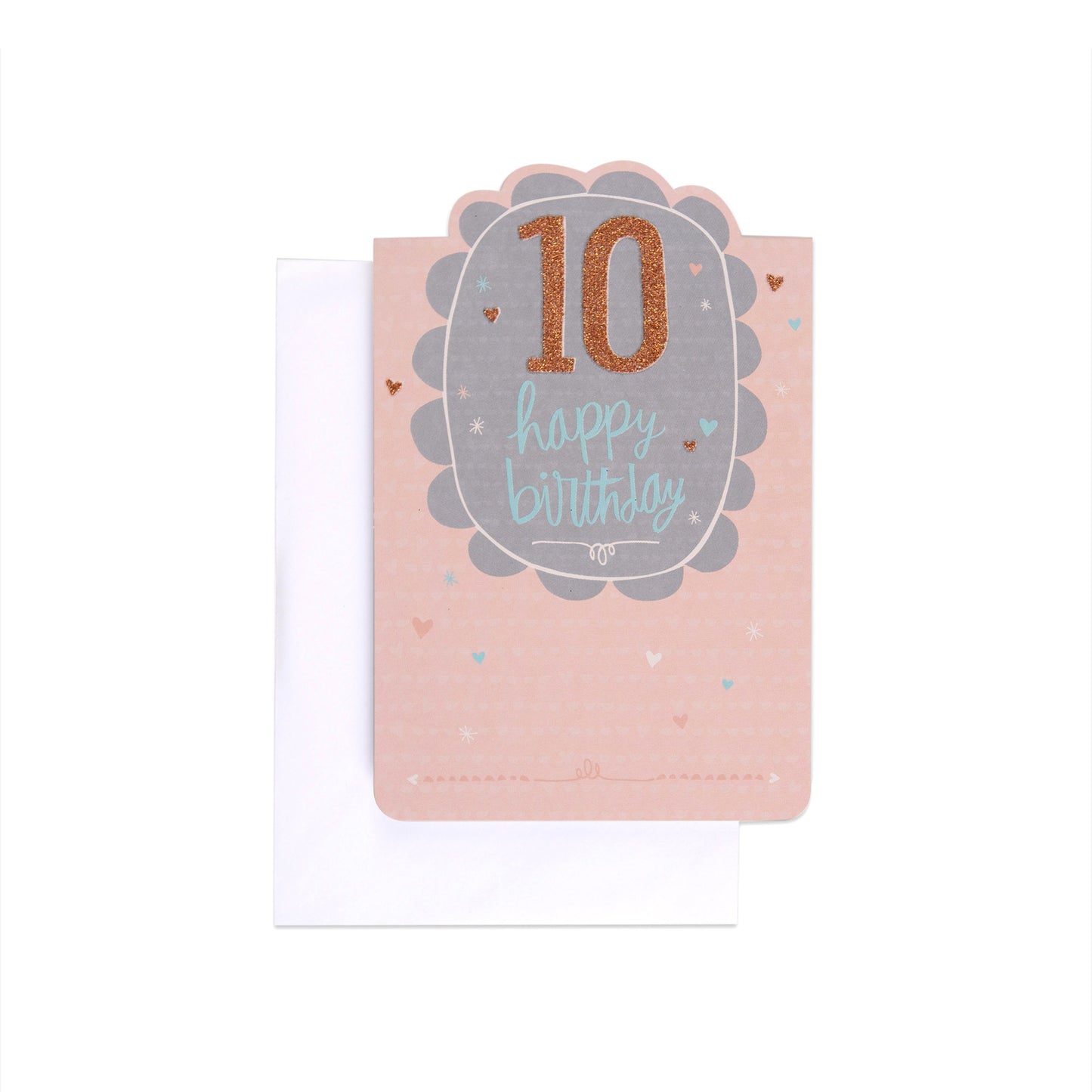 Sweet Glitter Flip Up 10th Birthday Card