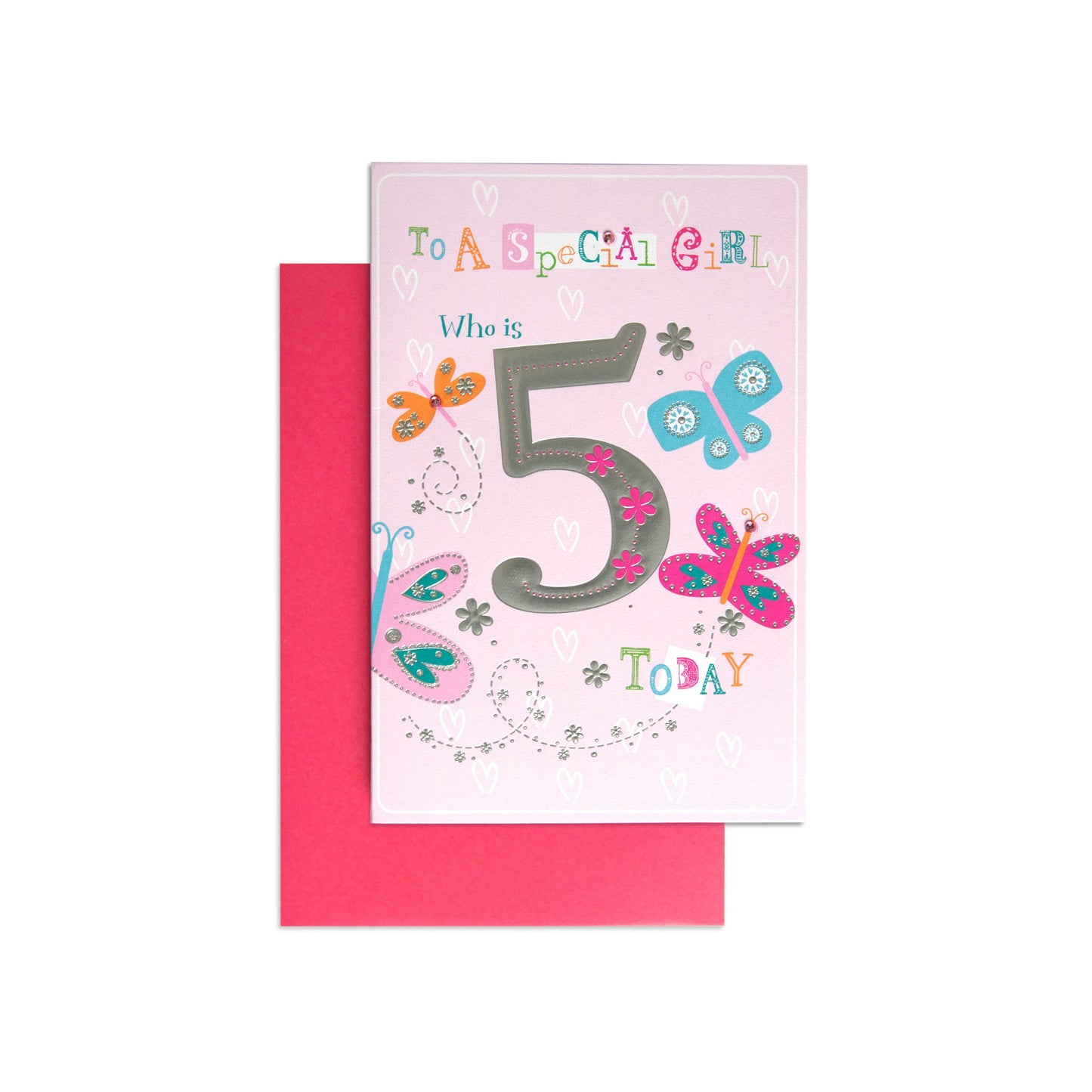 Special Girl Sweet 5th Birthday Card