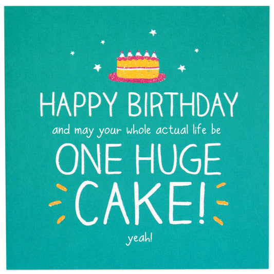 One Huge Cake Fun Birthday Card
