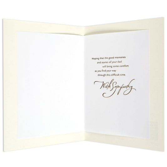 Simple & Elegant Sympathy Card For Loss of Dad